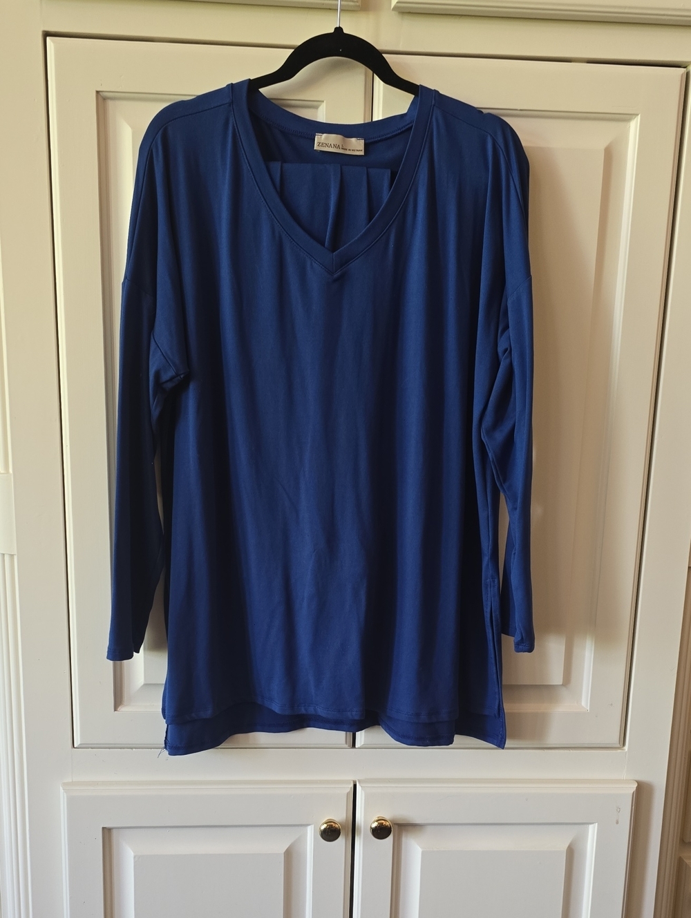 Zenana Cobalt V-Neck Long Sleeve Top And Leggings